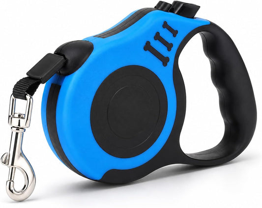 10 FT Retractable Dog Leash, Automatic Telescopic Pet Walking Leash with Non-Slip Handle, Durable Easy Grip Dog Tape Traction Rope for Small Medium Dogs, Blue