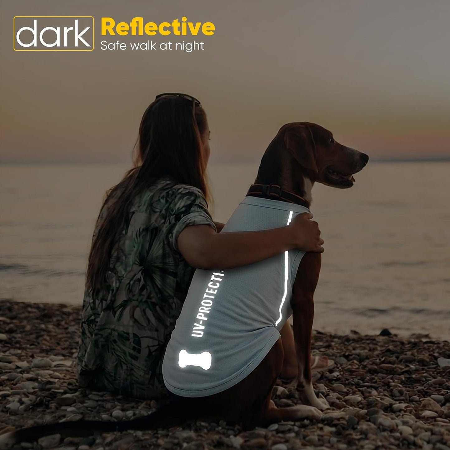 3Pack Sunblock Dog Shirt Breathable Reflective Dog T-Shirt Lightweight Sun Protection Sleeveless Dog T Shirts for Small Medium Large Dogs Perfect for Summer Walks & Outdoor Adventures