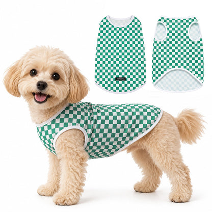 Dog Shirts Sleeveless Dog T Shirts Soft Pet T-Shirt Classic Red Stripes Print for Puppy Small Medium Large Dogs Breathable Pet Vest for Birthday, Photo Props & Daily Wear (Large (20-30lb), Red Stripe)