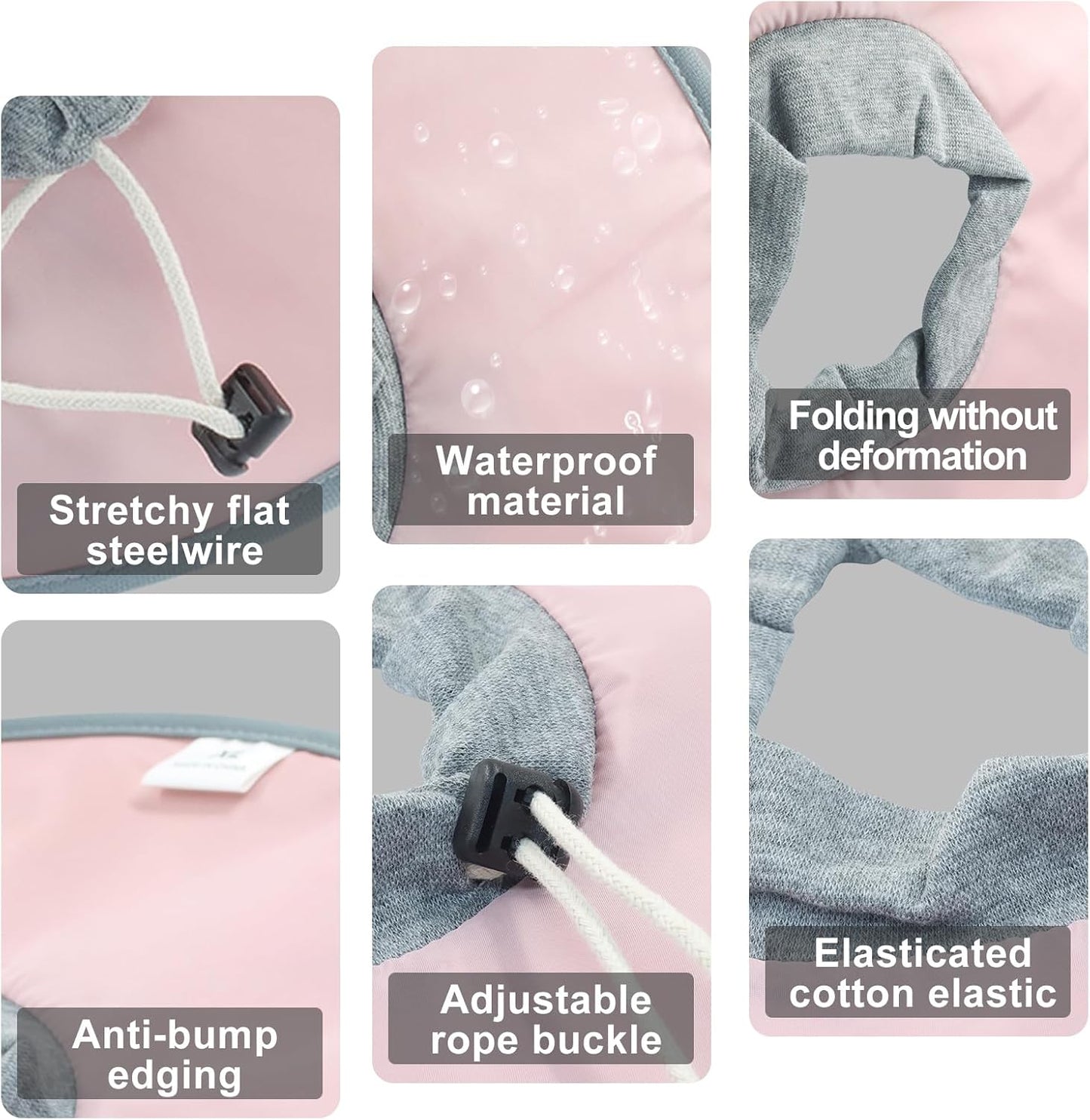 12 Inch Adjustable Elizabethan Collar for Cats - Soft & Comfortable Cat Cone Collar to Stop Licking & Scratching, Waterproof & Breathable Pet Cone(Blush Pink)