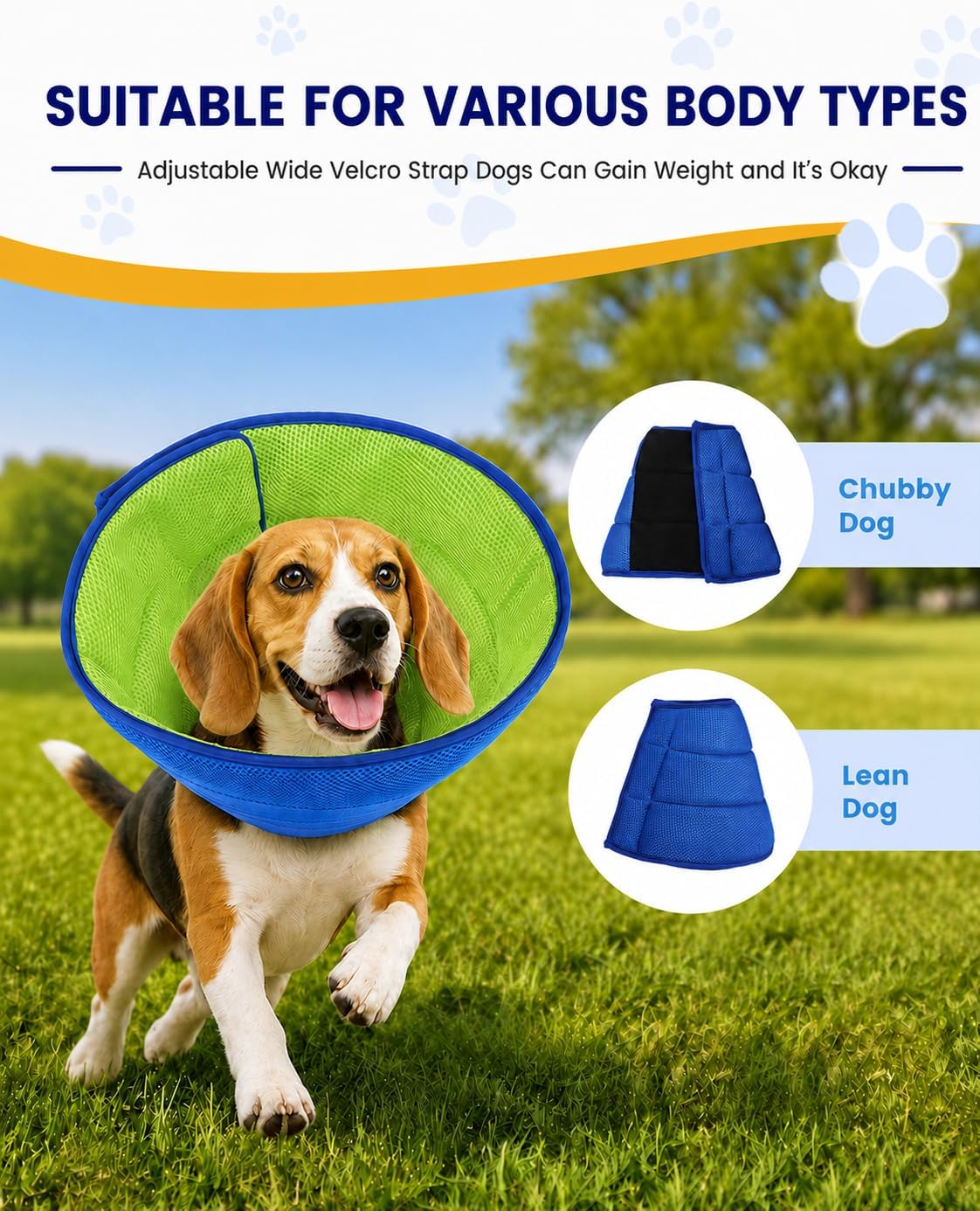 Dog Recovery Collar for Dogs After Surgery – Soft Breathable Dog Cone Collar, Lightweight Elizabethan Collar Alternative for Wound Healing, Anti Licking, Comfortable Sleep & Daily Eating,L
