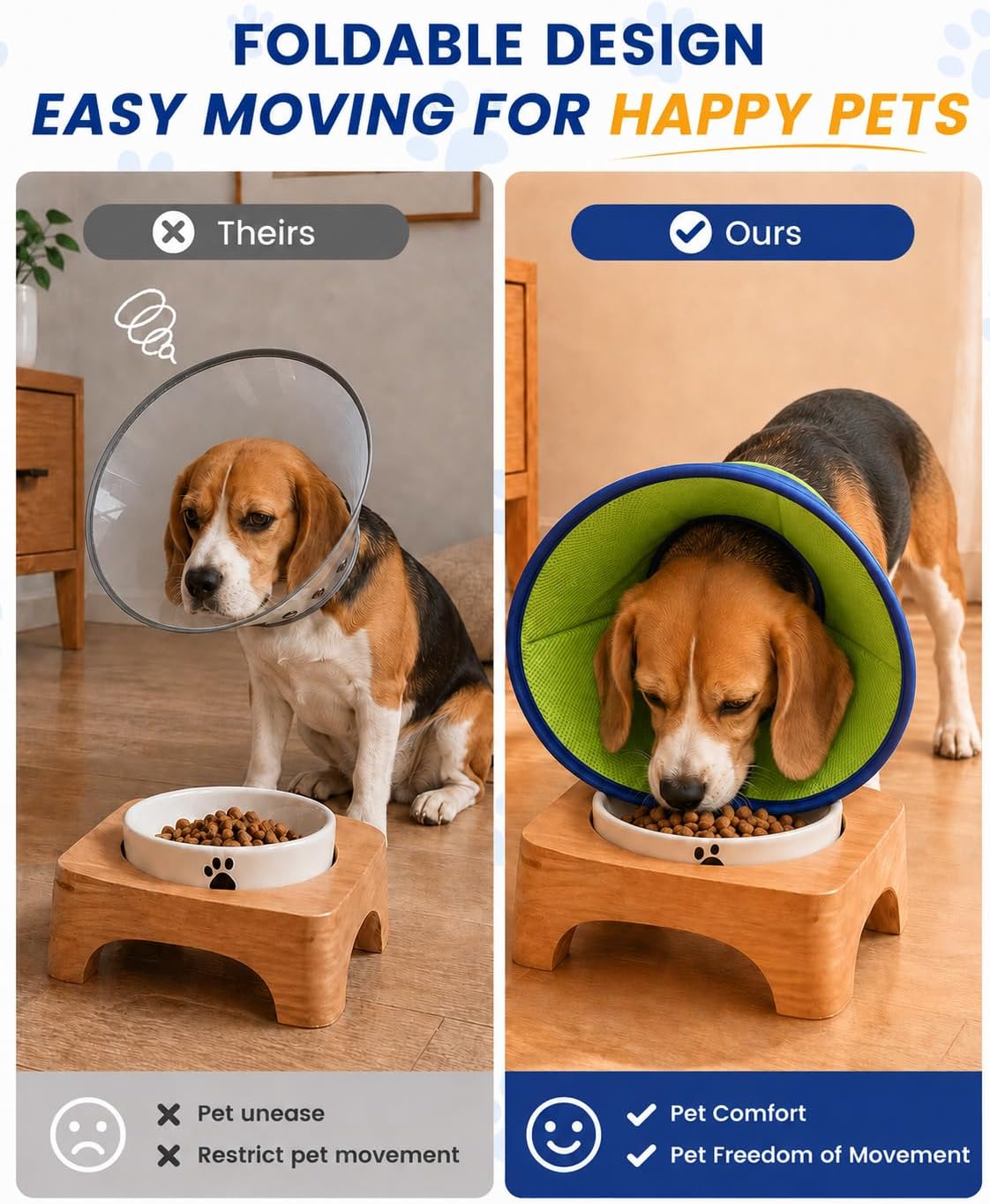 Dog Recovery Collar for Dogs After Surgery – Soft Breathable Dog Cone Collar, Lightweight Elizabethan Collar Alternative for Wound Healing, Anti Licking, Comfortable Sleep & Daily Eating,L
