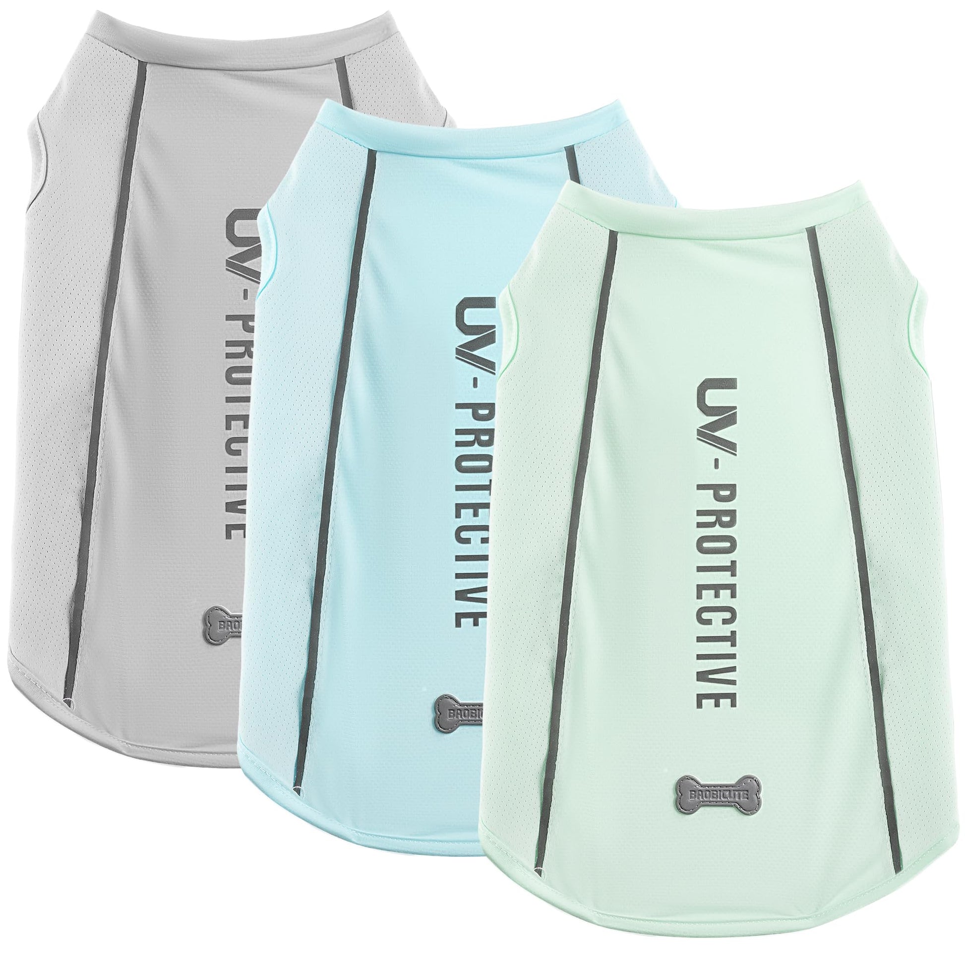 3Pack Sunblock Dog Shirt Breathable Reflective Dog T-Shirt Lightweight Sun Protection Sleeveless Dog T Shirts for Small Medium Large Dogs Perfect for Summer Walks & Outdoor Adventures