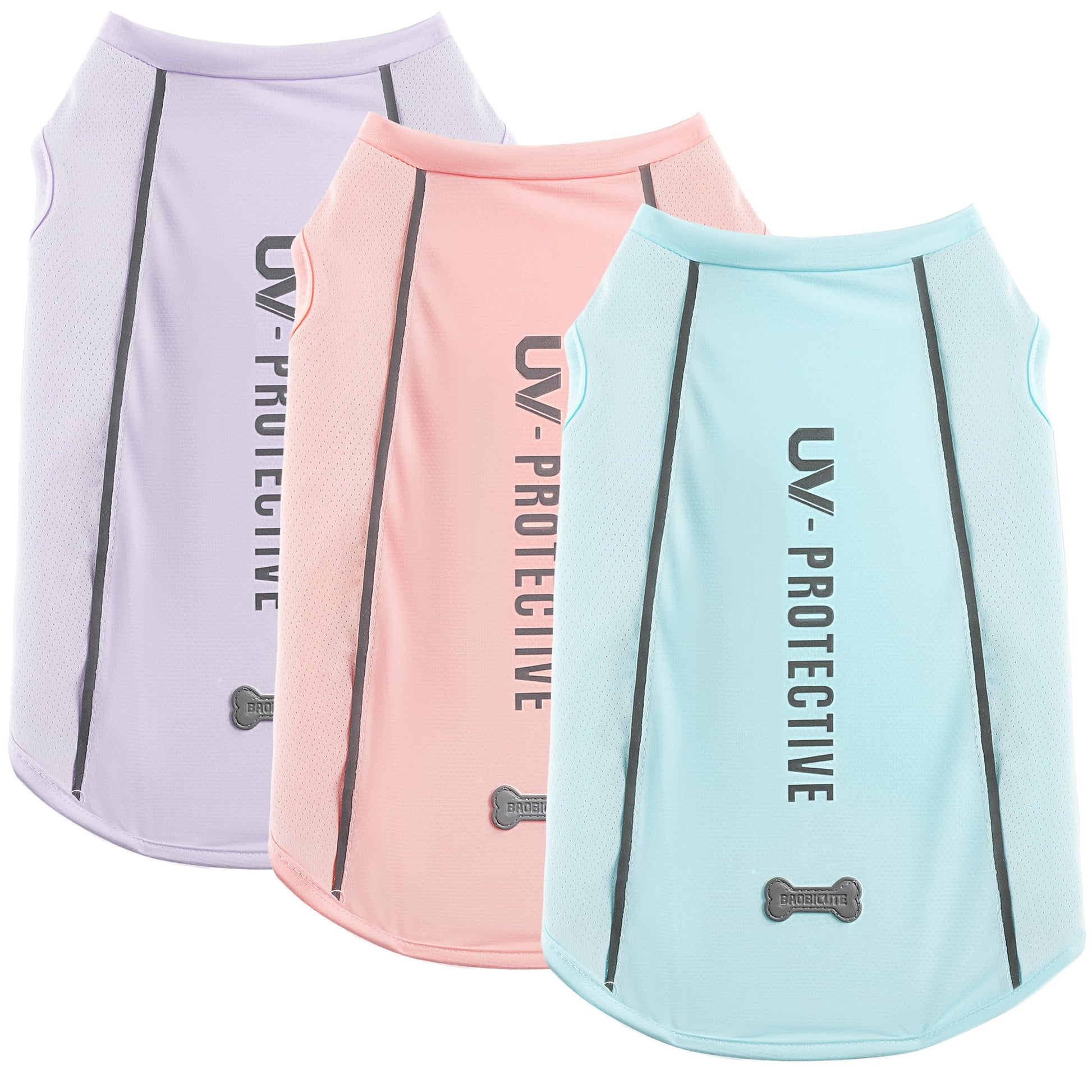 3Pack Sunblock Dog Shirt Breathable Reflective Dog T-Shirt Lightweight Sun Protection Sleeveless Dog T Shirts for Small Medium Large Dogs Perfect for Summer Walks & Outdoor Adventures