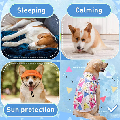Dog Cooling Shirt for Medium Large Dogs, Breathable Mesh Dog T Shirt with Sun Protection, Lightweight Summer Dog Clothes, Soft Cooling Pajama Vest for Sleeping Walking Outdoor（Circular-30）